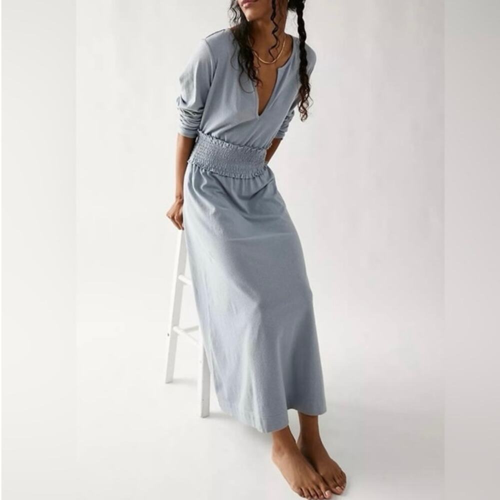 Free People Sky Blue Midi Dress